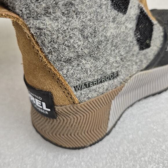 Sorel Toddler 8 Waterproof Winter Boots Gray Tan Suede Felt Duck Boot - Picture 10 of 10